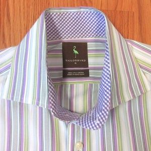 TAILORBYRD Mens 100% COTTON POINT COLLAR SHIRT
